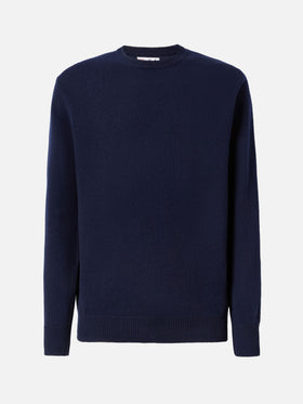 Maglione Regent in 100% LAMBSWOOL blu notte