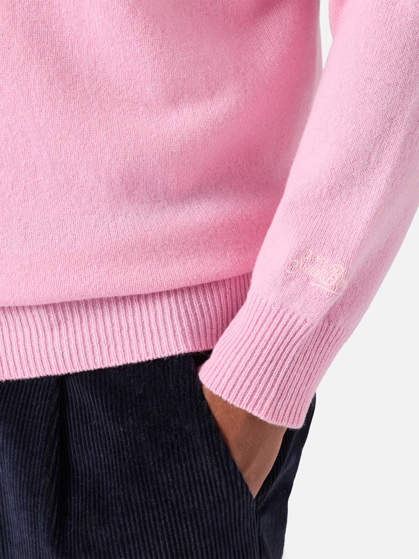 Maglione Regent in 100% LAMBSWOOL rosa