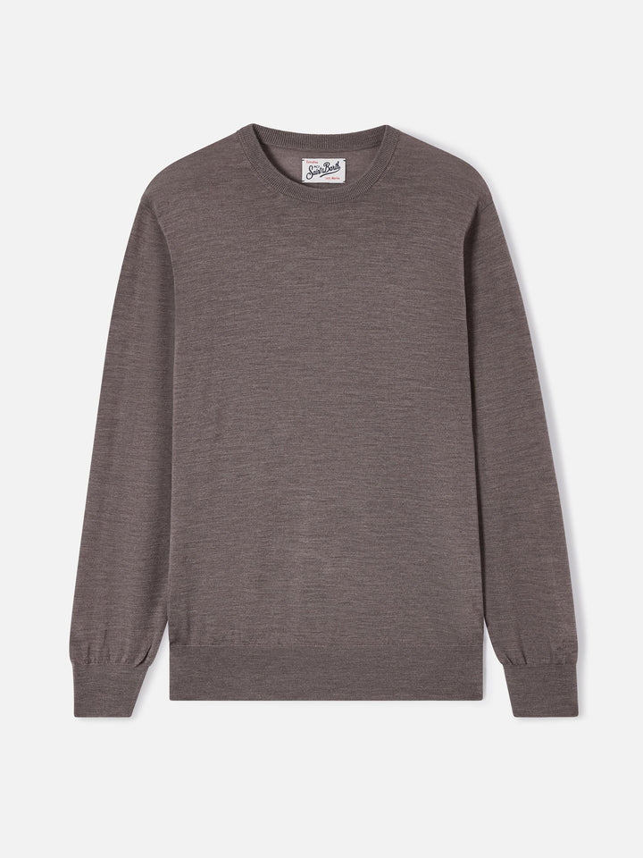 Rundhals-Regent aus camel Merino 