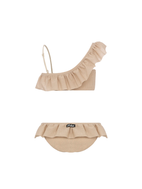 Rey one-shoulder lurex ruffled bikini - MC2 Saint Barth