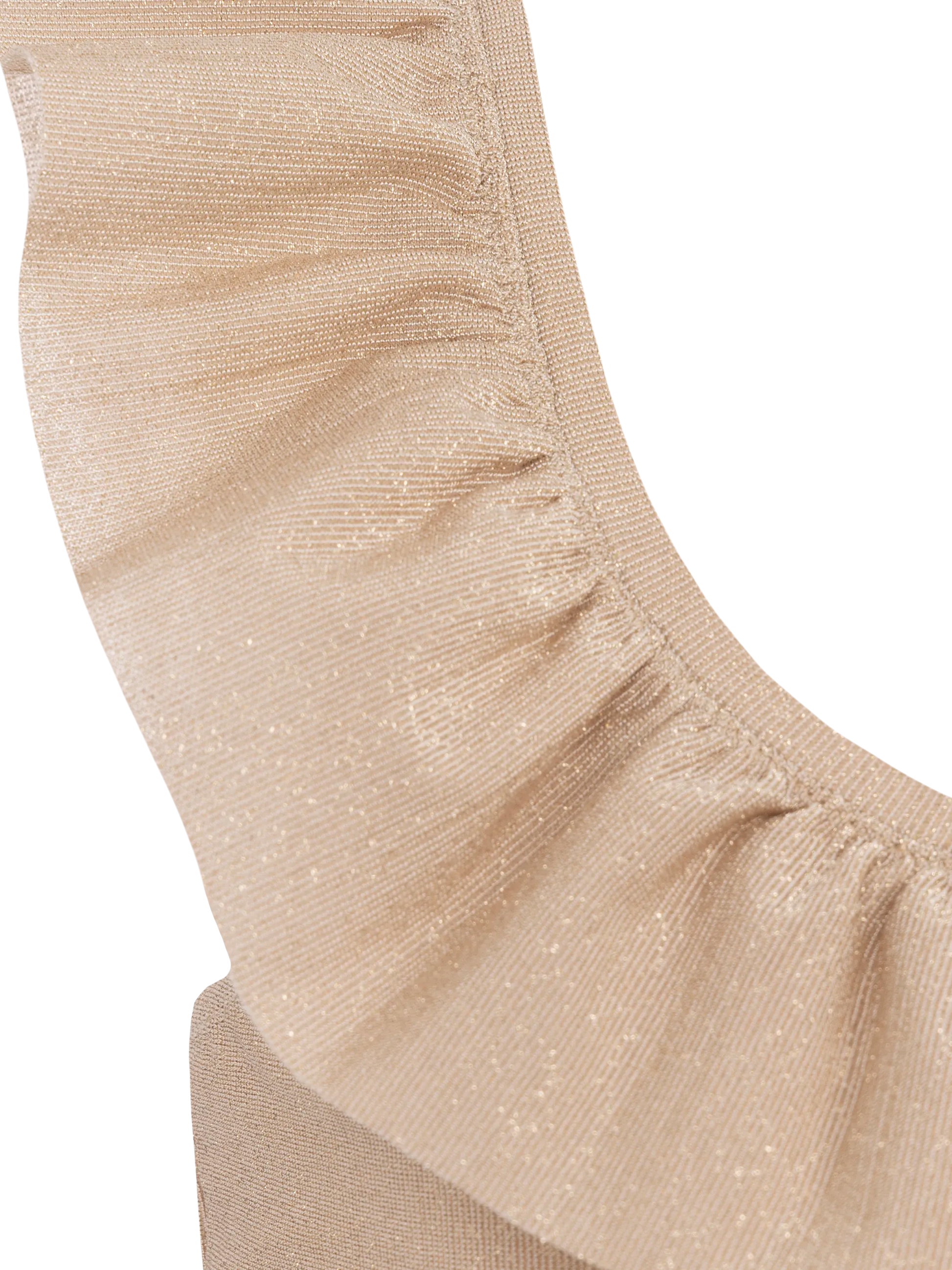 Rey one-shoulder lurex ruffled bikini - MC2 Saint Barth