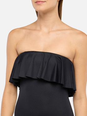 Costume intero nero Roxy con volant