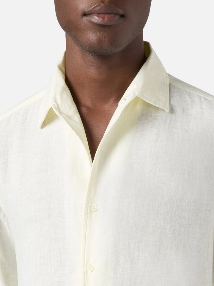 Camicia Raphael in puro lino panna