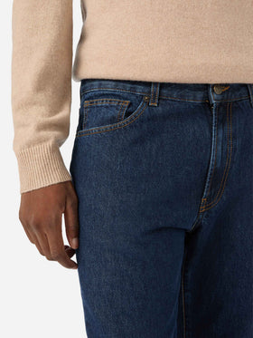 Jeans Riverdale azzurri in denim con finitura stone wash