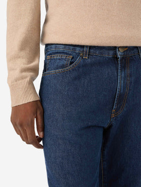Jeans azzurri in denim Riverdale con finitura stone wash