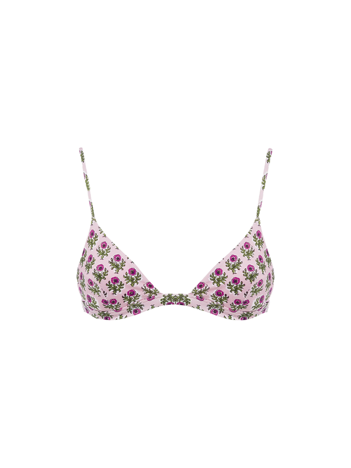 Woman flower triangle top swimsuit Rylie - MC2 Saint Barth
