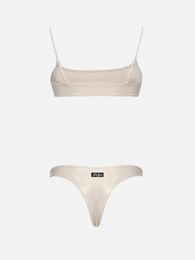 Bralette-Strandoberteil „Lamina Gold“ für Damen von Sadie