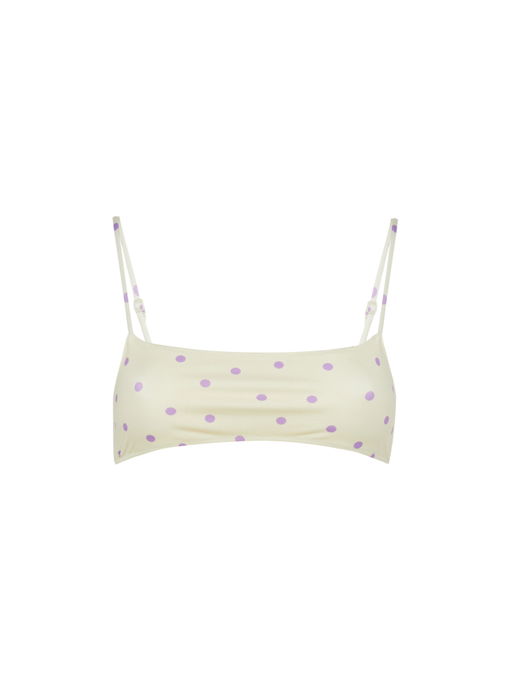 Sadie bralette top with polka dots print - MC2 Saint Barth