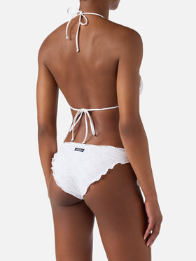Bikini Sagittarius Moon en sangallo blanco 