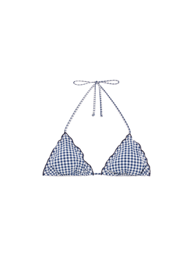 Sagittarius classic triangle top with gingham print - MC2 Saint Barth