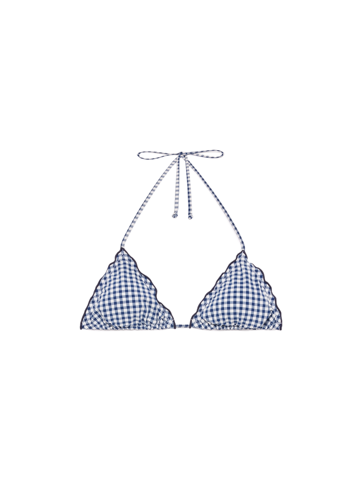 Sagittarius classic triangle top with gingham print - MC2 Saint Barth