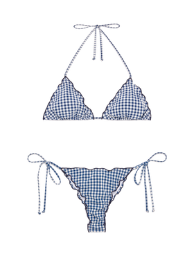 Classic triangle bikini Sagittarius Miami with gingham print - MC2 Saint Barth