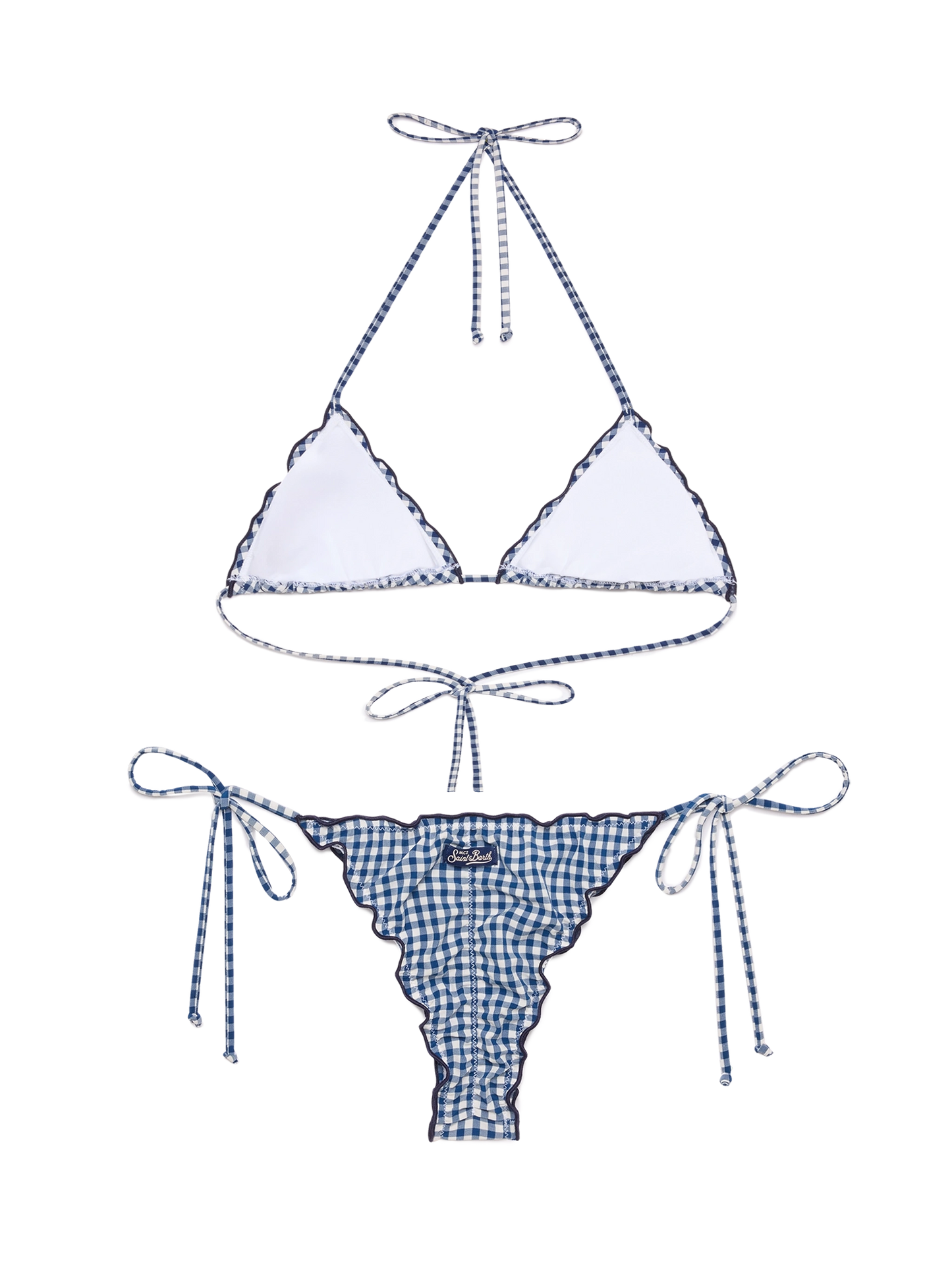Classic triangle bikini Sagittarius Miami with gingham print - MC2 Saint Barth