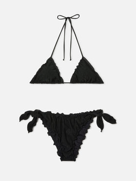 Bikini triangle Sagittarius Moon en lurex noir 