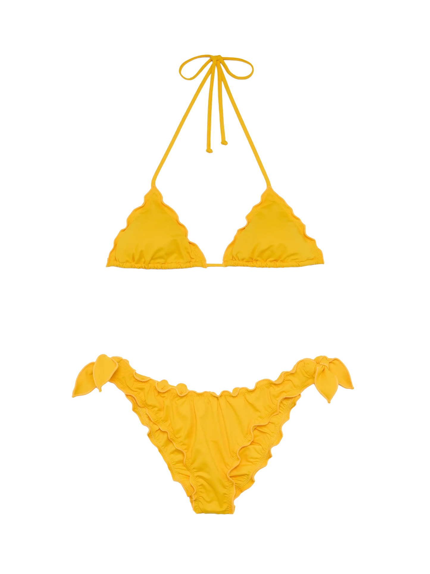 White yellow classic triangle bikini Sagittarius Moon - MC2 Saint Barth