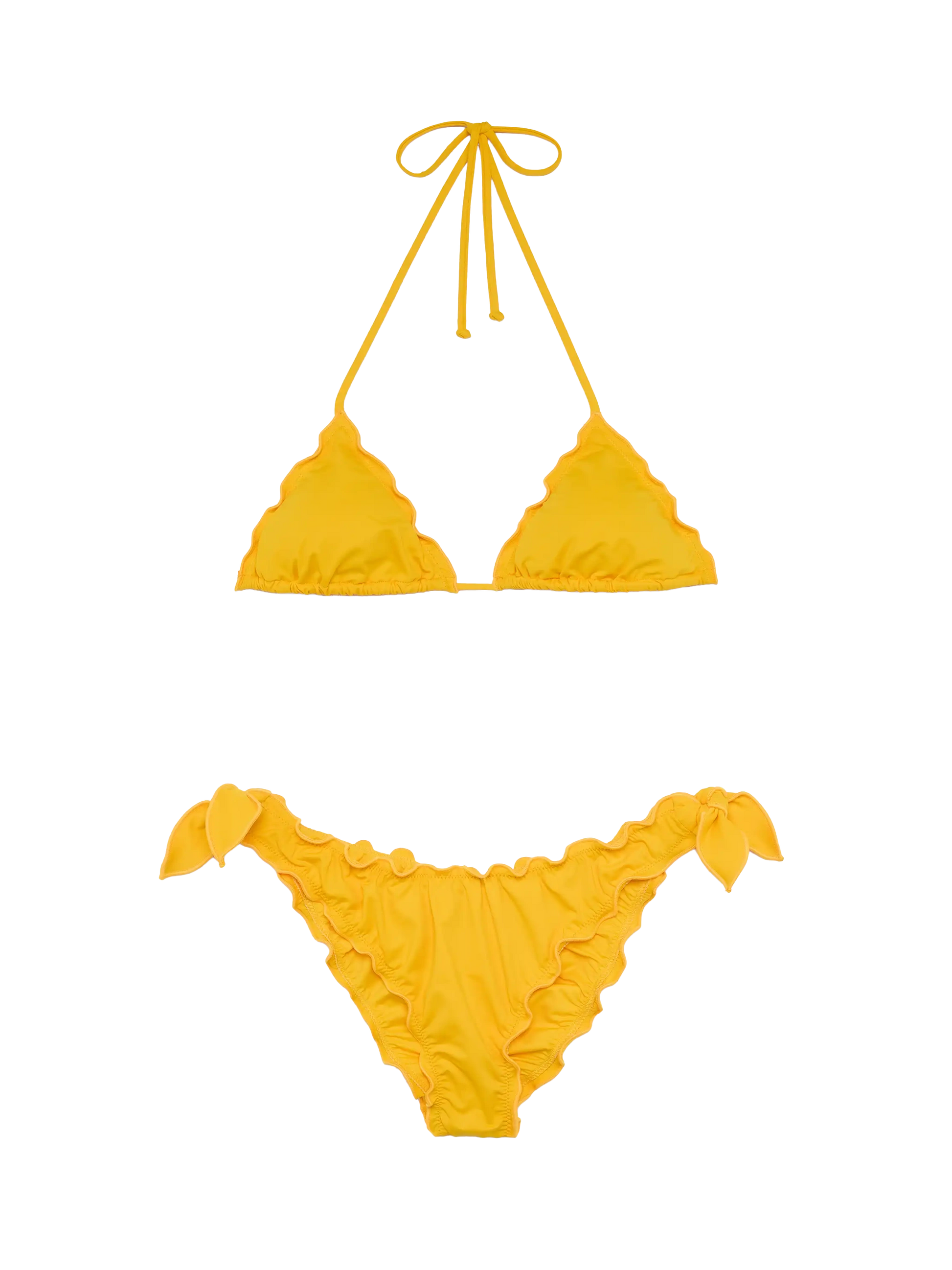 White yellow classic triangle bikini Sagittarius Moon - MC2 Saint Barth