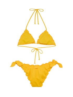 White yellow classic triangle bikini Sagittarius Moon - MC2 Saint Barth