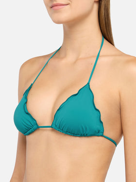Sagittarius Miami classic triangle bikini in teal