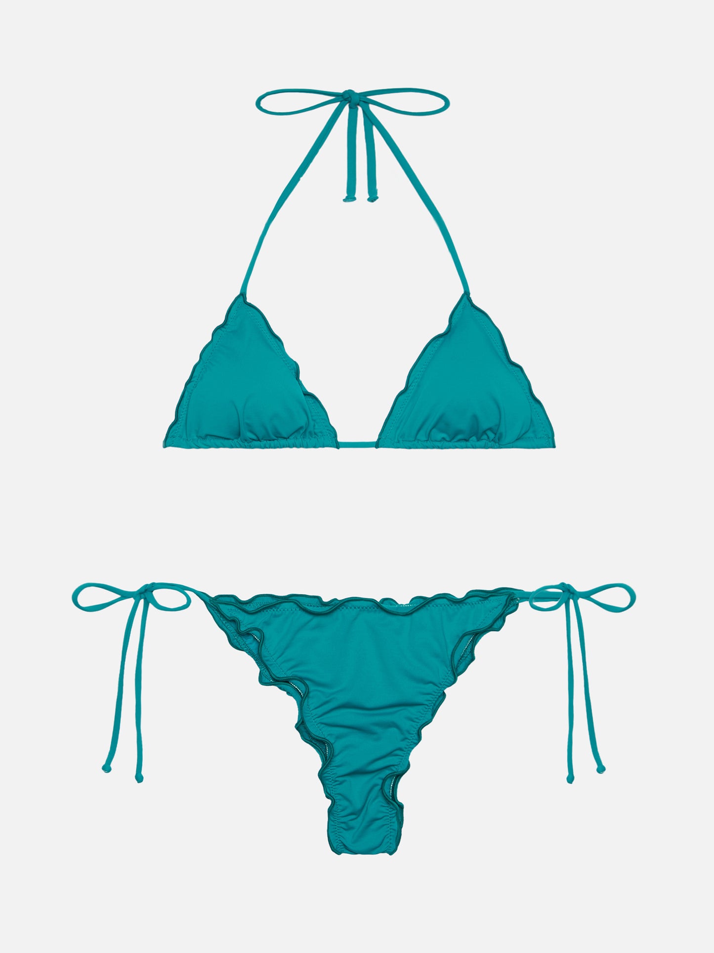 Sagittarius Miami classic triangle bikini in teal