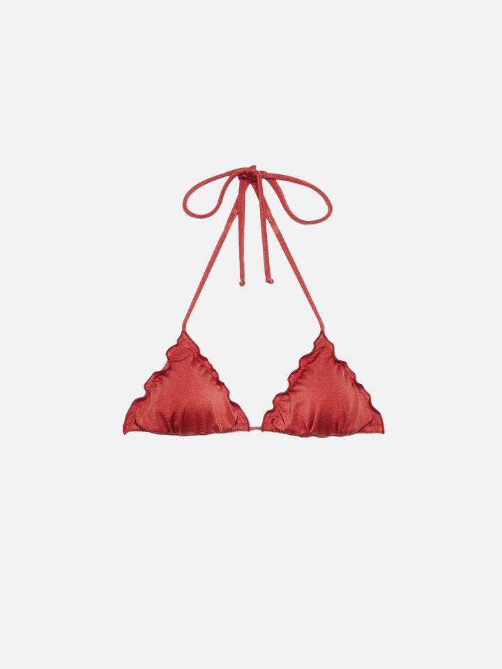 Sagittarius shimmer brick red classic triangle top