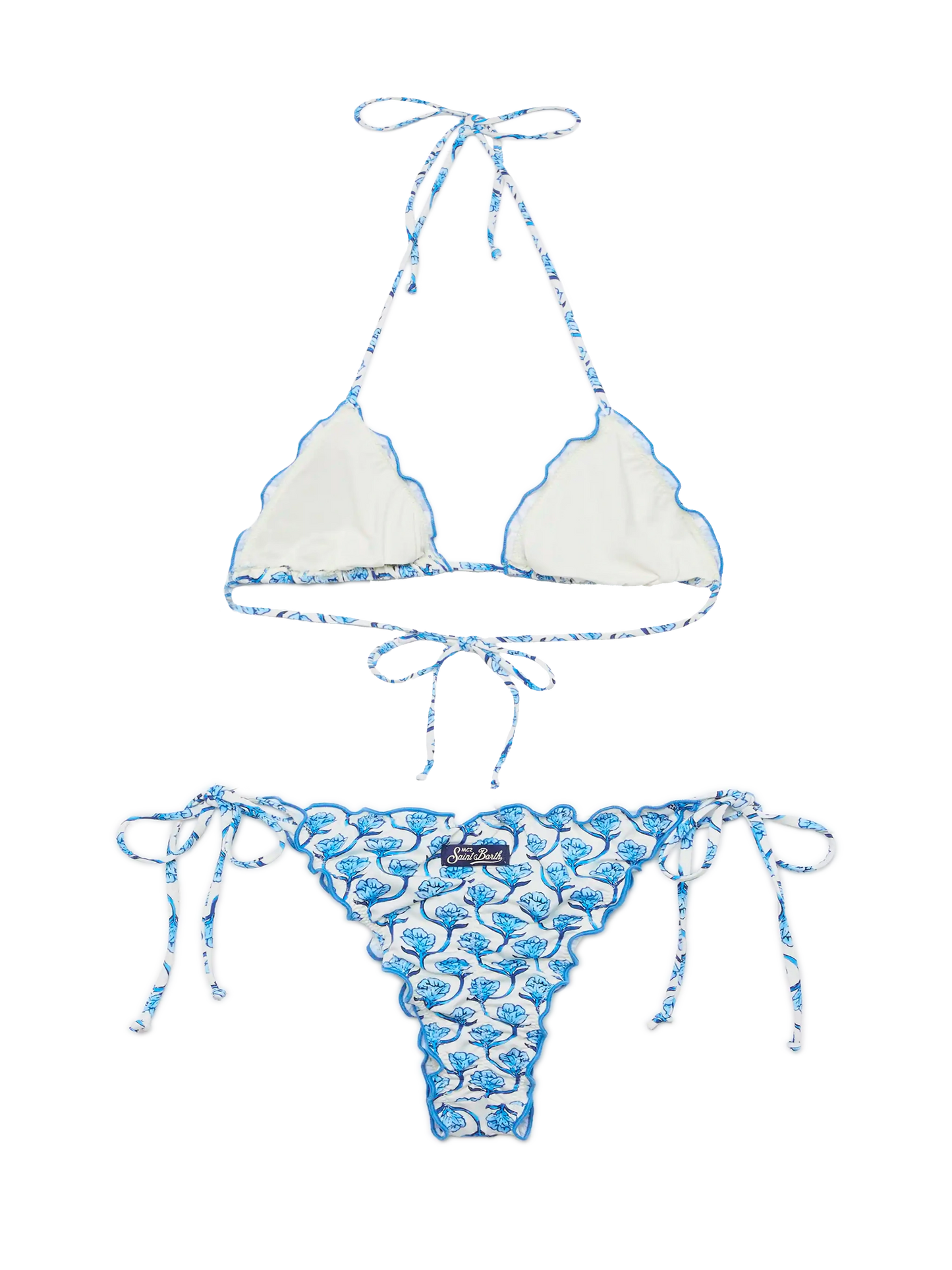 Classic triangle bikini Sagittarius Miami with floral print - MC2 Saint Barth