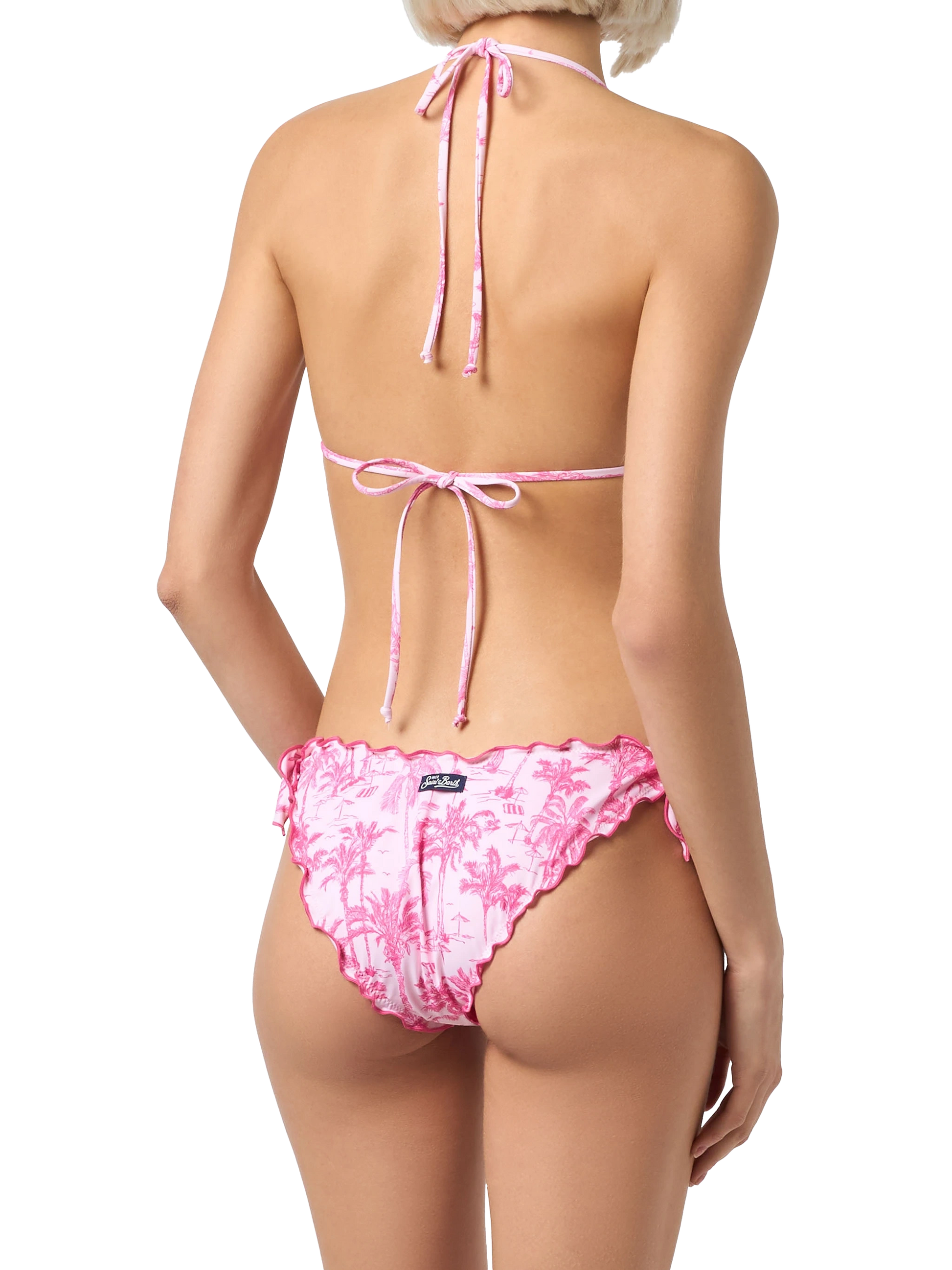 Woman toile de jouy classic triangle bikini Sagittarius Moon - MC2 Saint Barth