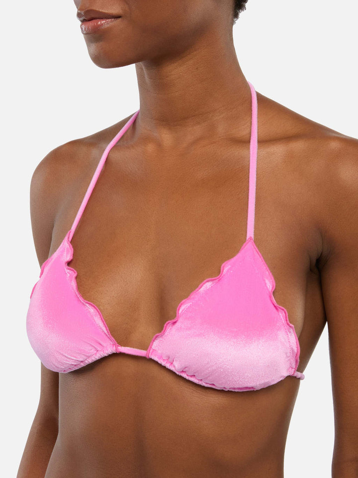 Sagittarius pink velvet classic triangle top