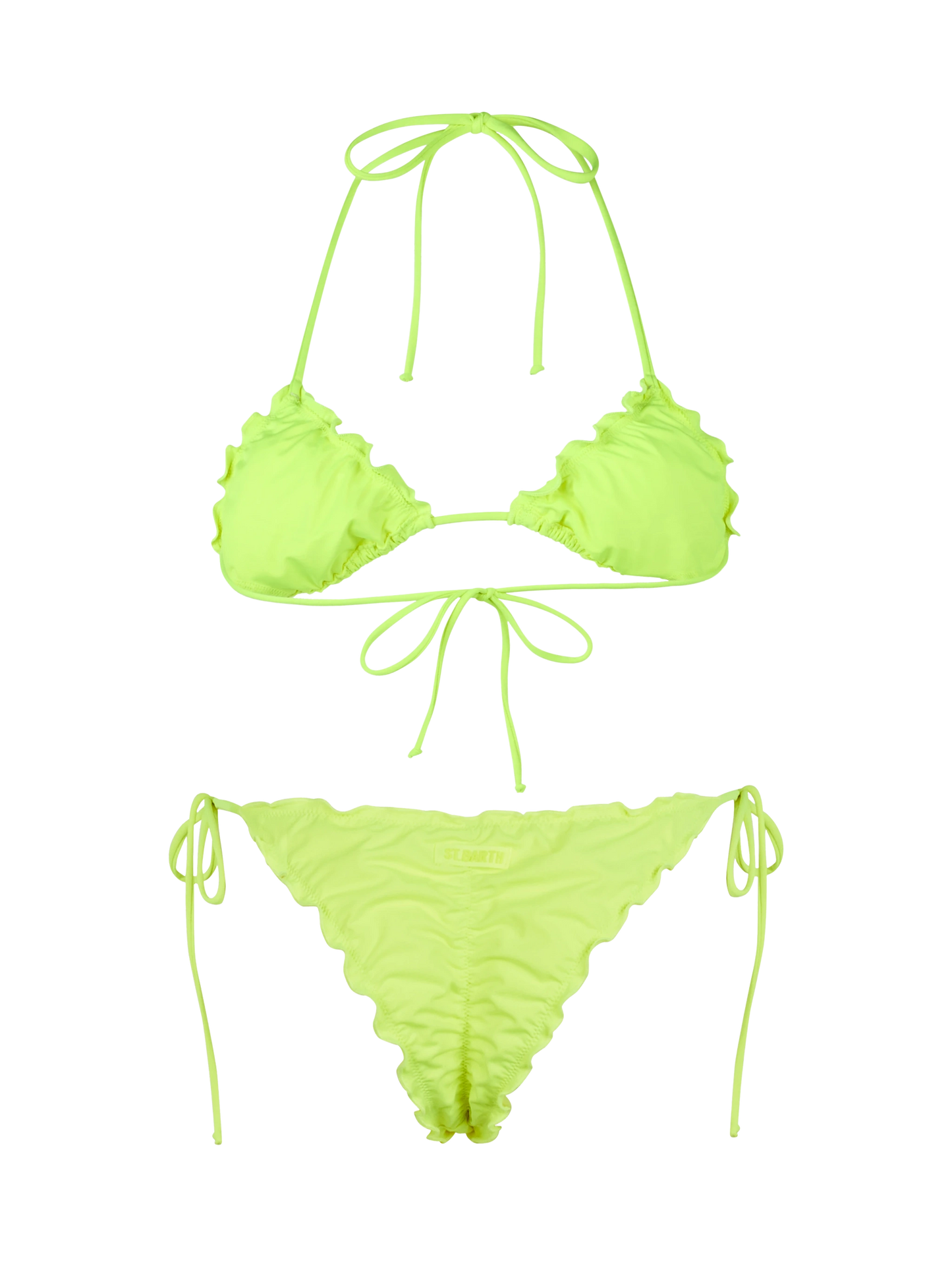 Woman fluo yellow classic triangle bikini Sagittarius Miami - MC2 Saint Barth