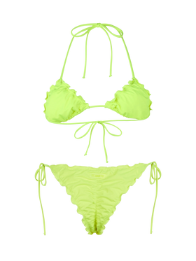 Woman fluo yellow classic triangle bikini Sagittarius Miami - MC2 Saint Barth