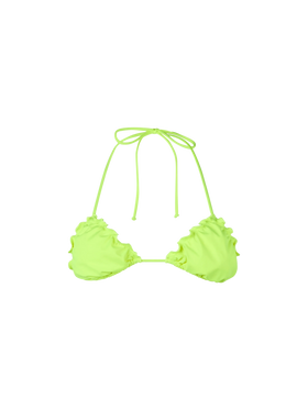 Woman fluo yellow triangle beach top Sagittarius - MC2 Saint Barth