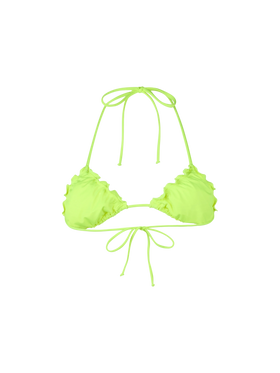 Woman fluo yellow triangle beach top Sagittarius - MC2 Saint Barth