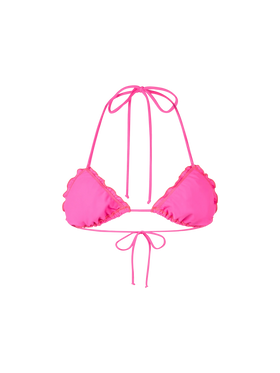 Woman fluo pink triangle beach top Sagittarius - MC2 Saint Barth