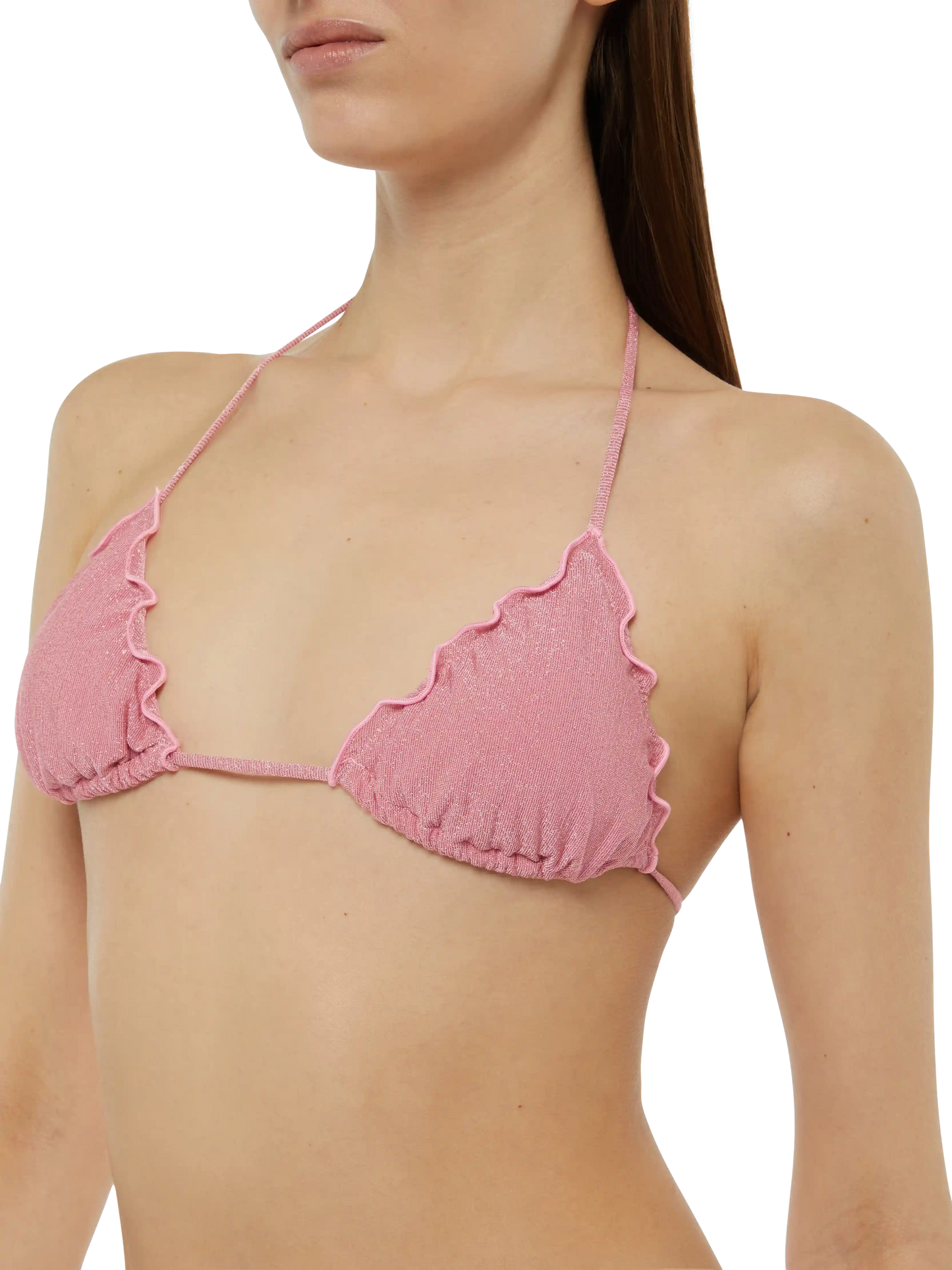Classic triangle bikini Sagittarius Moon in pink lurex - MC2 Saint Barth