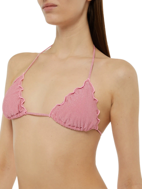 Classic triangle bikini Sagittarius Moon in pink lurex - MC2 Saint Barth
