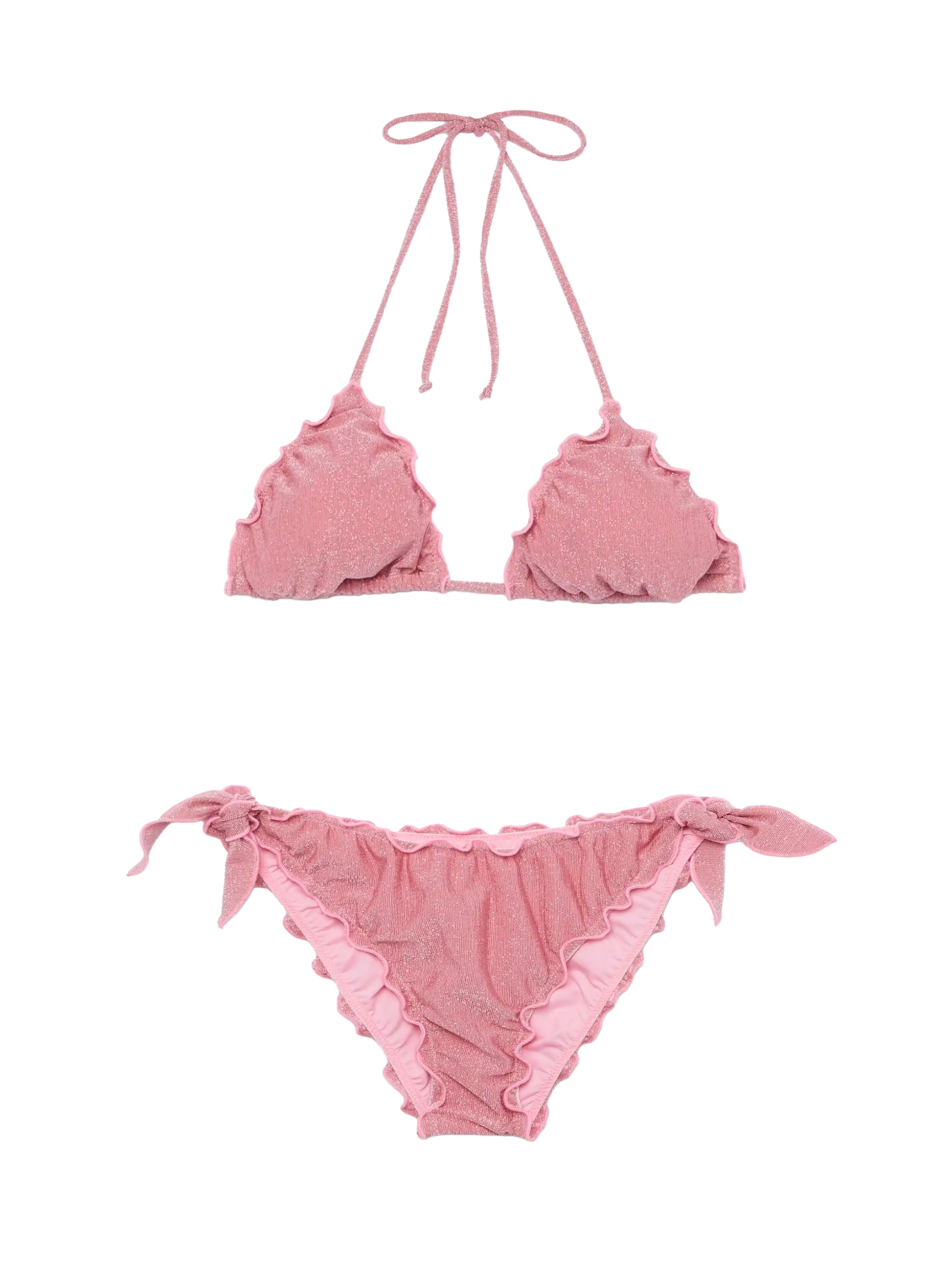 Classic triangle bikini Sagittarius Moon in pink lurex - MC2 Saint Barth