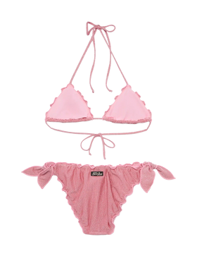 Classic triangle bikini Sagittarius Moon in pink lurex - MC2 Saint Barth