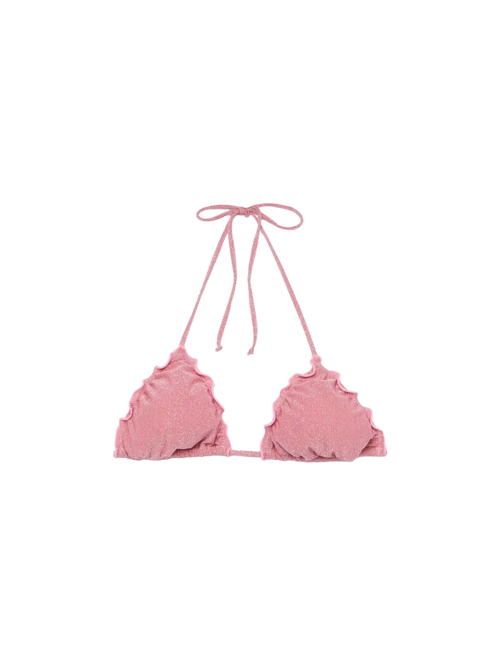 Sagittarius pink lurex classic triangle top - MC2 Saint Barth