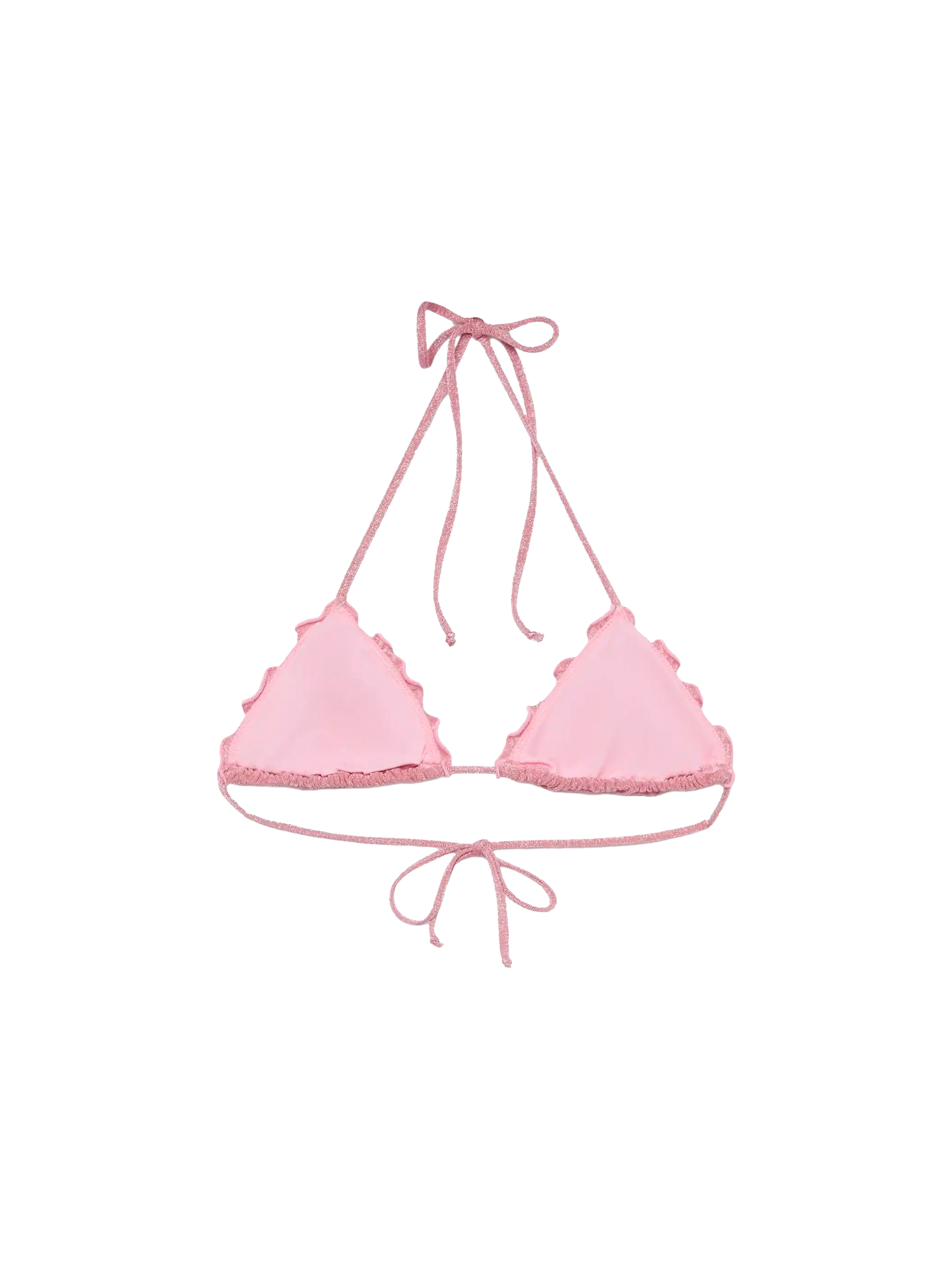 Sagittarius pink lurex classic triangle top - MC2 Saint Barth