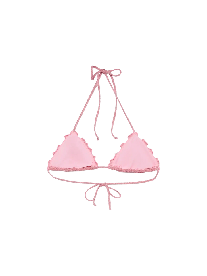 Sagittarius pink lurex classic triangle top - MC2 Saint Barth