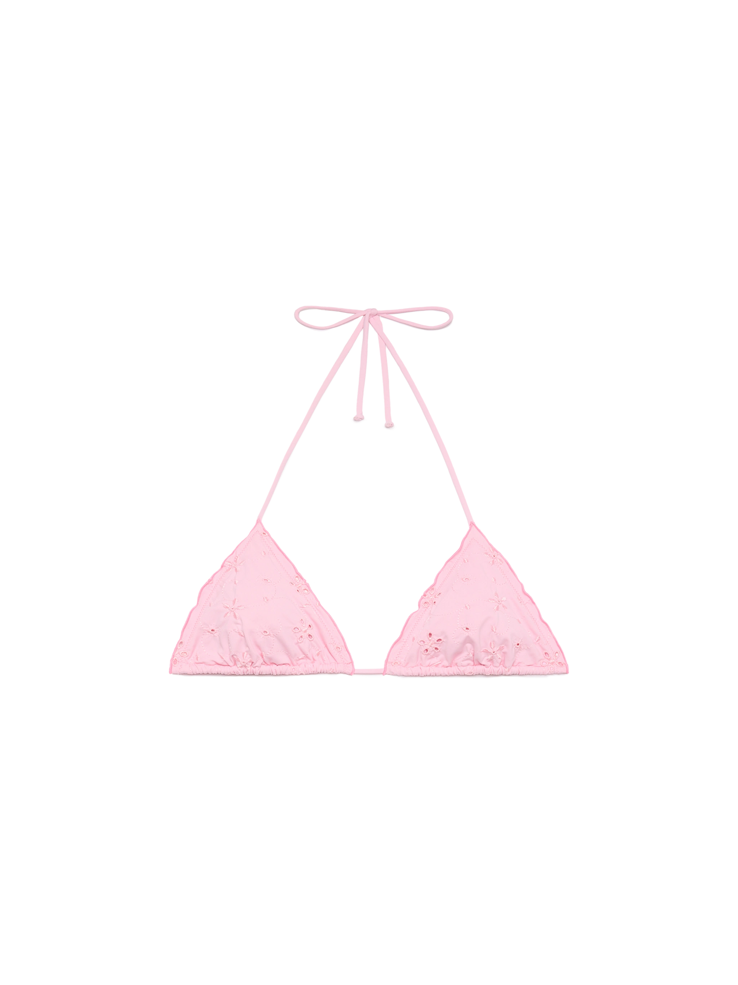 Sagittarius classic pink Sangallo lace triangle top - MC2 Saint Barth