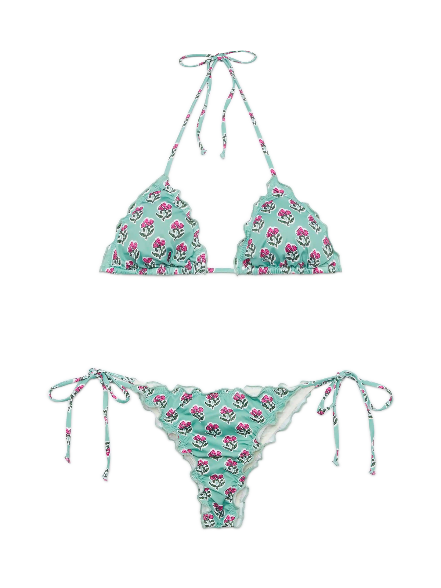 Classic triangle bikini Sagittarius Miami with floral print - MC2 Saint Barth