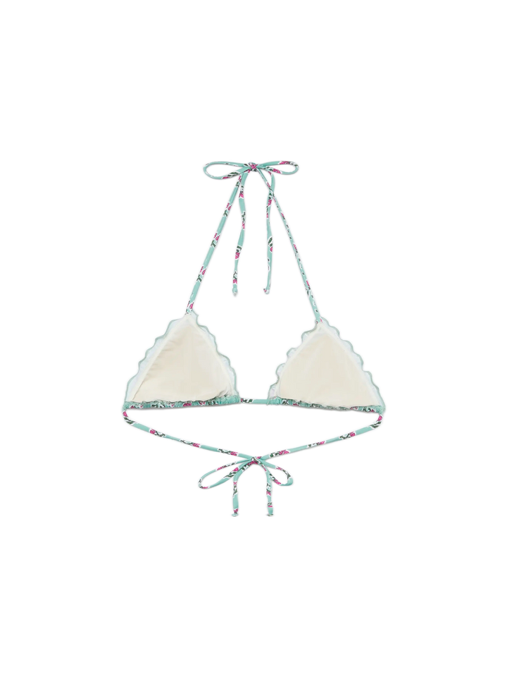 Sagittarius classic triangle top with floral print - MC2 Saint Barth