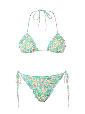 Woman Betsy classic triangle bikini Sagittarius Miami | MADE WITH LIBERTY FABRIC - MC2 Saint Barth