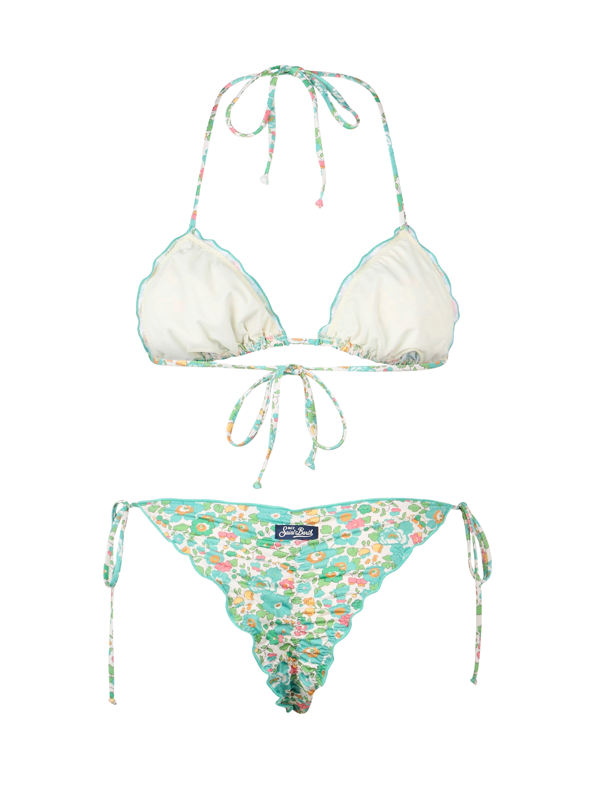 Woman Betsy classic triangle bikini Sagittarius Miami | MADE WITH LIBERTY FABRIC - MC2 Saint Barth