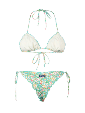 Woman Betsy classic triangle bikini Sagittarius Miami | MADE WITH LIBERTY FABRIC - MC2 Saint Barth