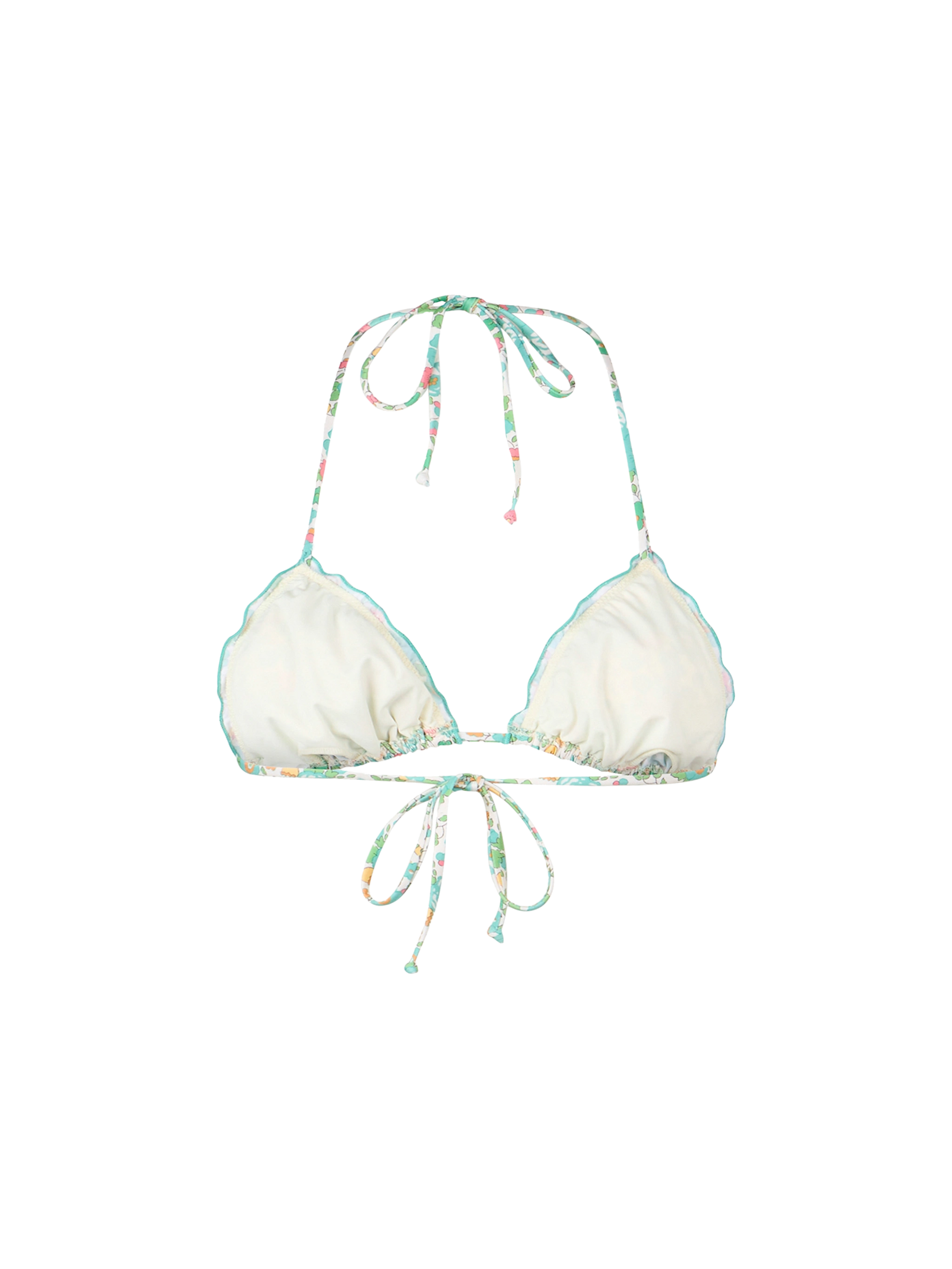 Woman Betsy classic triangle beach top Sagittarius | MADE WITH LIBERTY FABRIC - MC2 Saint Barth