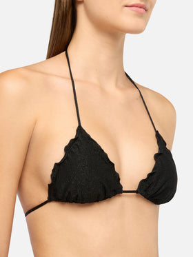 Bikini classico a triangolo Sagittarius Moon in lurex nero