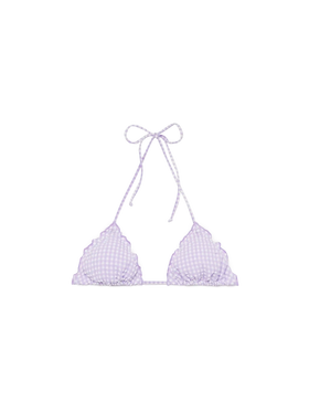 Sagittarius seersucker classic triangle top with gingham print - MC2 Saint Barth