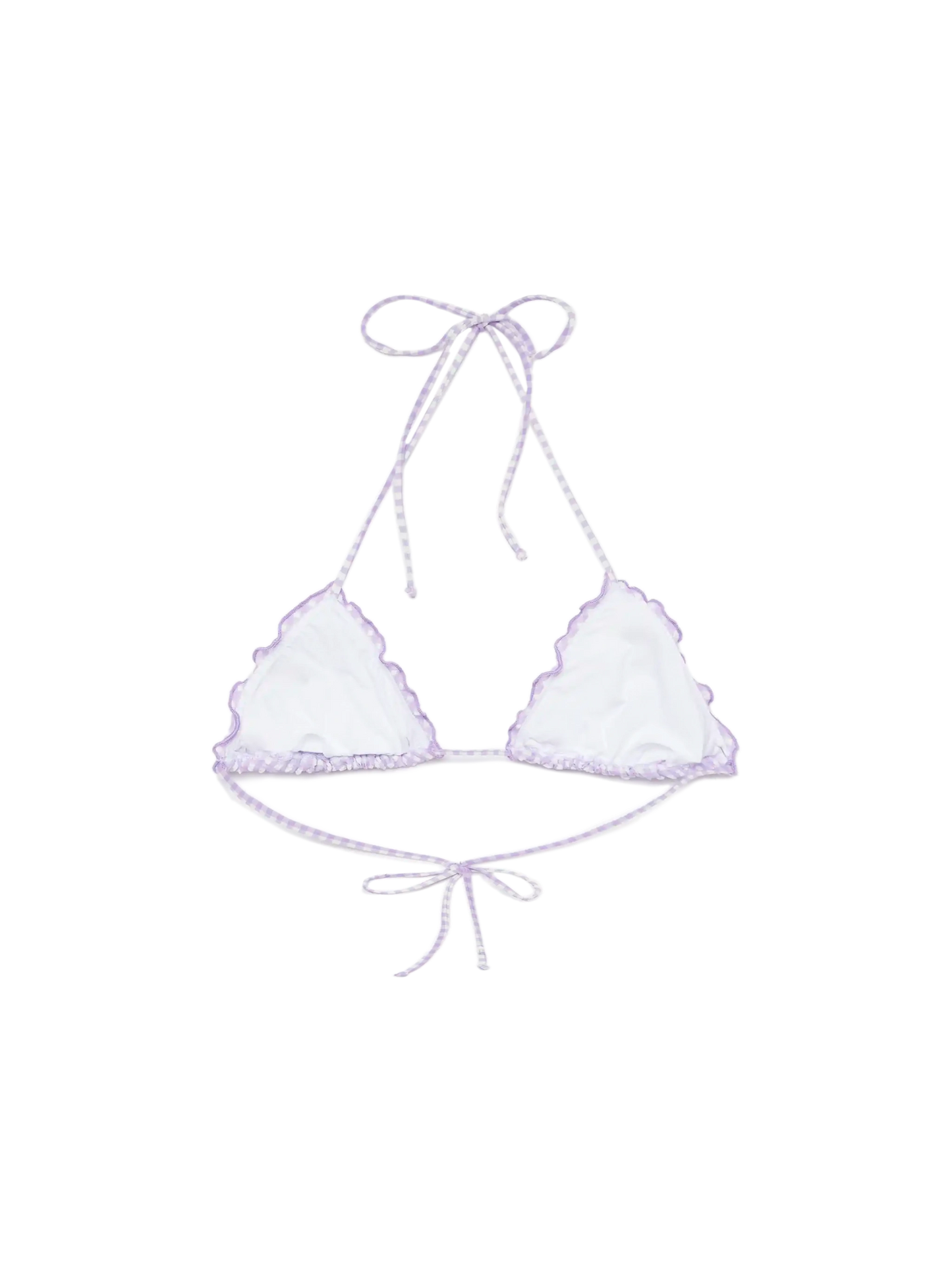 Sagittarius seersucker classic triangle top with gingham print - MC2 Saint Barth