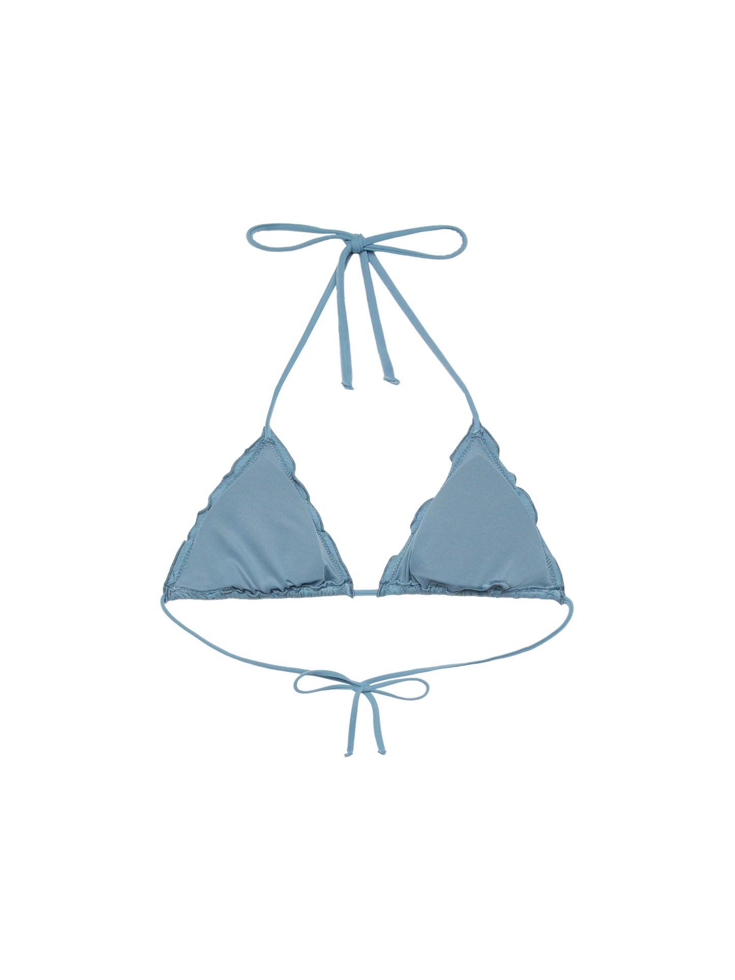 Sagittarius classic avio blue Sangallo lace triangle top - MC2 Saint Barth